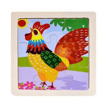 Load image into Gallery viewer, Intelligence Kids Toy Wooden 3D Puzzle Jigsaw Tangram for Children Baby Cartoon Animal/Traffic Puzzles Educational Learning Toys