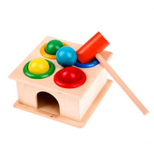 Load image into Gallery viewer, 1Set Wooden Hammering Ball Hammer Box Children Fun Playing Hamster Game Toy Early Learning Educational Toys