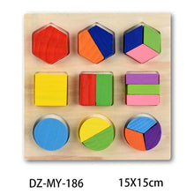 Load image into Gallery viewer, Kids 3D Puzzle Wooden Toys Colorful Geometry Shape Cognition Wood Puzzle Children Early Learning Educational Montessori Toys
