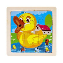 Load image into Gallery viewer, Intelligence Kids Toy Wooden 3D Puzzle Jigsaw Tangram for Children Baby Cartoon Animal/Traffic Puzzles Educational Learning Toys
