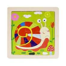 Load image into Gallery viewer, Intelligence Kids Toy Wooden 3D Puzzle Jigsaw Tangram for Children Baby Cartoon Animal/Traffic Puzzles Educational Learning Toys
