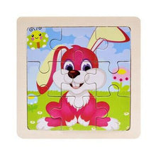 Load image into Gallery viewer, Intelligence Kids Toy Wooden 3D Puzzle Jigsaw Tangram for Children Baby Cartoon Animal/Traffic Puzzles Educational Learning Toys
