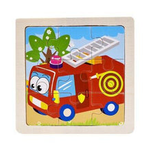 Load image into Gallery viewer, Intelligence Kids Toy Wooden 3D Puzzle Jigsaw Tangram for Children Baby Cartoon Animal/Traffic Puzzles Educational Learning Toys
