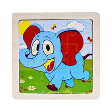 Load image into Gallery viewer, Intelligence Kids Toy Wooden 3D Puzzle Jigsaw Tangram for Children Baby Cartoon Animal/Traffic Puzzles Educational Learning Toys
