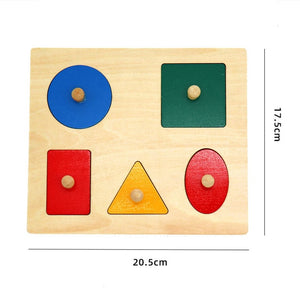 Kids Wooden Puzzles Toys Memory Match Stick Chess Game Fun Puzzle Board Game Educational Color Cognitive Geometric shape Toys