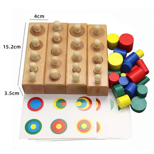 Kids Wooden Puzzles Toys Memory Match Stick Chess Game Fun Puzzle Board Game Educational Color Cognitive Geometric shape Toys